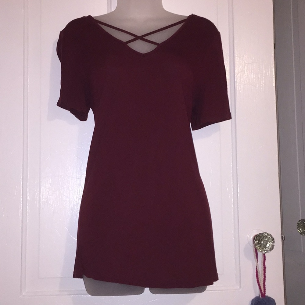 V neck tee shirt